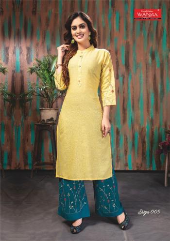 Wanna Sriya Rayon kurtis with Palazzo buy wholesale Price