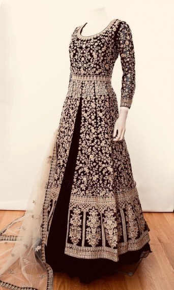 dulhan long frock