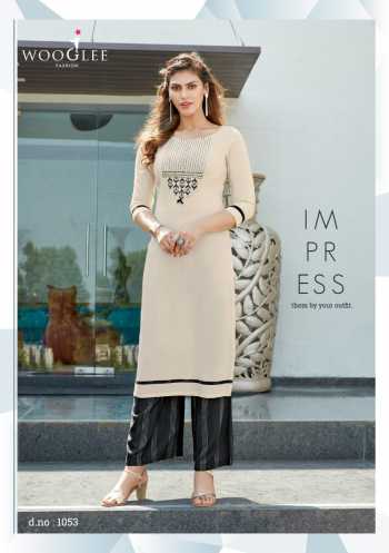 Woogle Celebration vol 8 Rayon kurtis with palazzo wholesaler