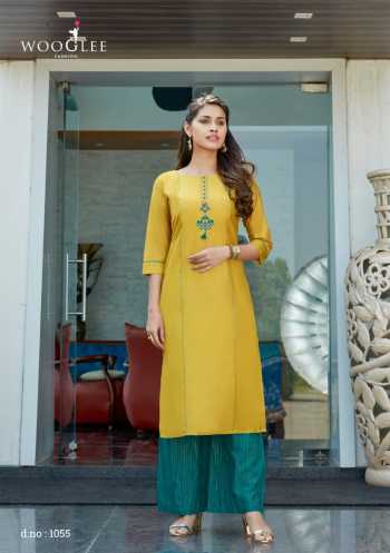 Woogle Celebration vol 8 Rayon kurtis with palazzo wholesaler