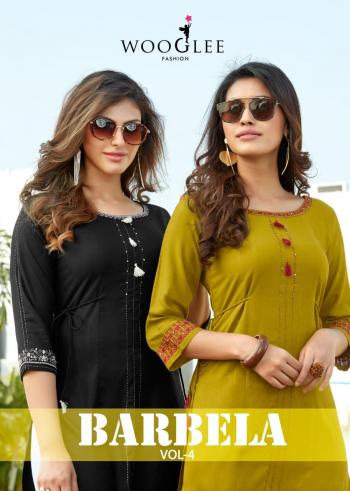 Wooglee Barbela vol 4 Rayon kurtis wholesaler