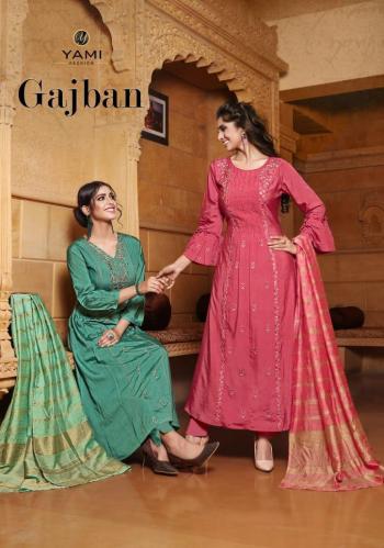 Yami fashion Gajban kurtis with Dupatta catalog wholesaler