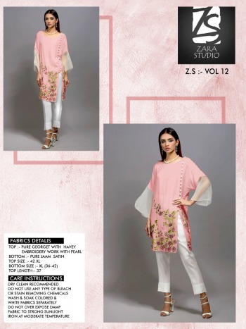 Zara Studio vol 12 Western Kurtis with pent wholesaler