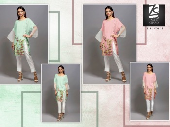 Zara Studio vol 12 Western Kurtis with pent wholesaler