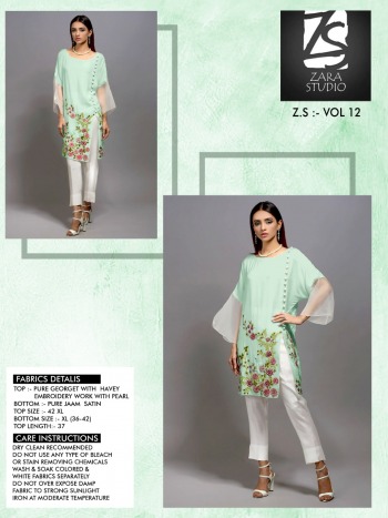 Zara Studio vol 12 Western Kurtis with pent wholesaler