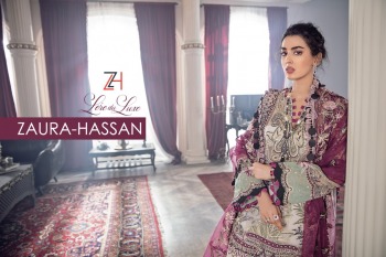 Zaura Hassan Laredu luxe Net work pakistani Suits