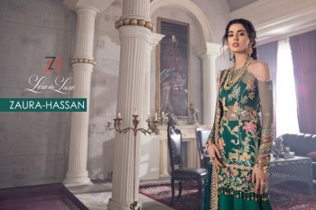 Zaura Hassan Laredu luxe Net work pakistani Suits