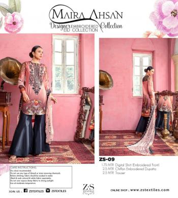 ZS textile Maira Ahsan Embroidered Collection pakistani Suits