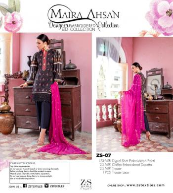 ZS textile Maira Ahsan Embroidered Collection pakistani Suits