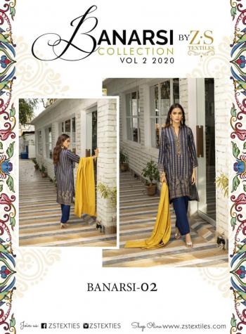 ZS textile Sahil Banarasi vol 2 Lawn Pakistani Suits