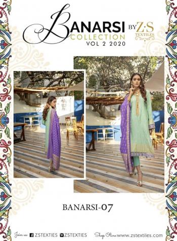 ZS textile Sahil Banarasi vol 2 Lawn Pakistani Suits