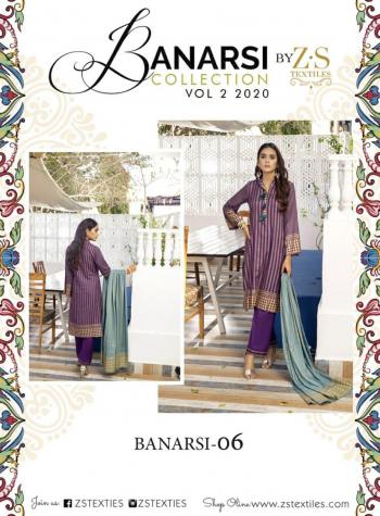 ZS textile Sahil Banarasi vol 2 Lawn Pakistani Suits