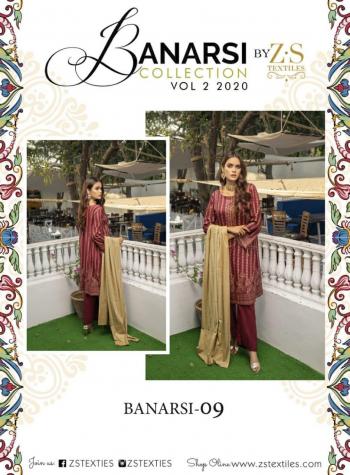 ZS textile Sahil Banarasi vol 2 Lawn Pakistani Suits