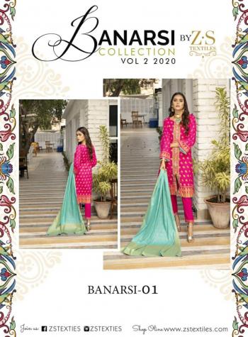 ZS textile Sahil Banarasi vol 2 Lawn Pakistani Suits