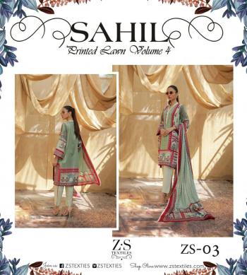 ZS textile Sahil Printed Lawn vol 4 Pakistani Suits