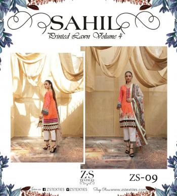 ZS textile Sahil Printed Lawn vol 4 Pakistani Suits