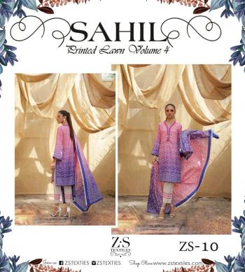 ZS textile Sahil Printed Lawn vol 4 Pakistani Suits