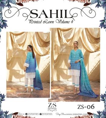 ZS textile Sahil Printed Lawn vol 4 Pakistani Suits