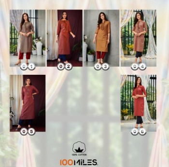 100 Miles Arizona Cotton kurtis with Pant wholesale price