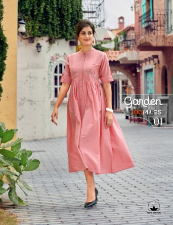 100 Miles garden Cotton kurtis wholesaler