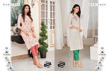 100 miles Radiance Cotton kurtis with pant wholesale price