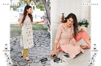 100 miles Radiance Cotton kurtis with pant wholesale price