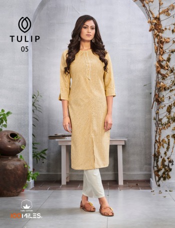 100 Miles Tulip Cotton Kurtis with pant wholesaler