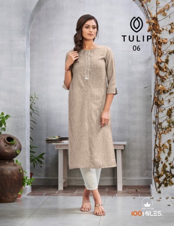 100 Miles Tulip Cotton Kurtis with pant wholesaler