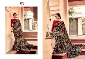 5D Designer kia Chiffon Saree buy wholesale Price