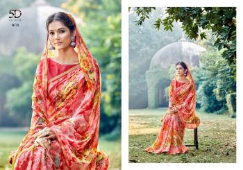 5D Designer kia Chiffon Saree buy wholesale Price