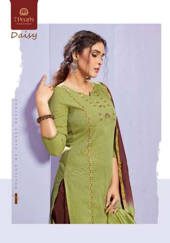 7 Pearl Daisy Cotton kurtis with Pant and Dupatta