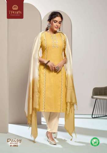 7 Pearl Daisy Cotton kurtis with Pant and Dupatta