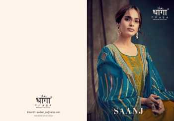 Aadesh tremdz Dhaga Saanj Jam Satin Salwar kameez