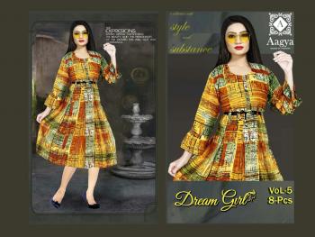 Aagya Dream Girl vol 5 Rayon Anarkali kurtis wholesaler