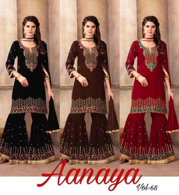 Aanaya vol 68 Georgette Sharara Wedding Salwar kameez wholesaler