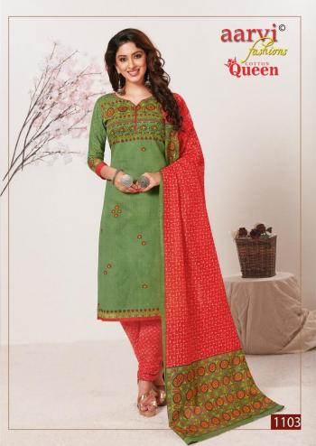 Aarvi Fahion Cotton Queen Churidar Dress material