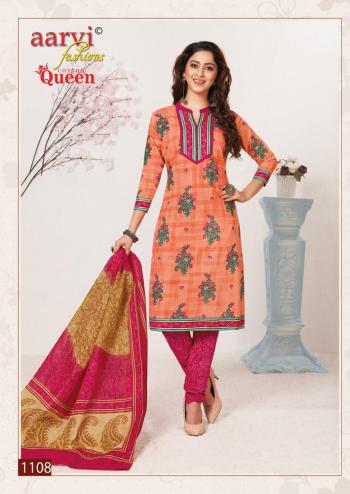 Aarvi Fahion Cotton Queen Churidar Dress material