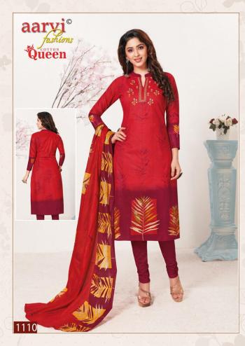 Aarvi Fahion Cotton Queen Churidar Dress material