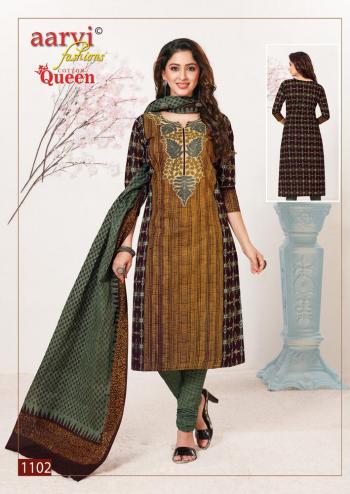 Aarvi Fahion Cotton Queen Churidar Dress material