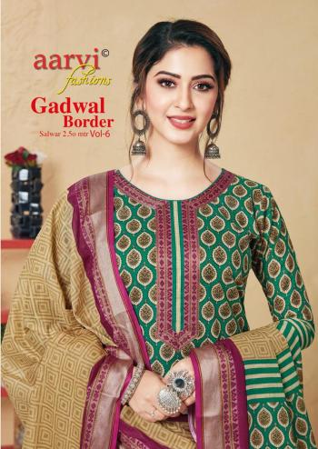 Aarvi Fashion Gadwal Border vol 6 cambric Dress Material