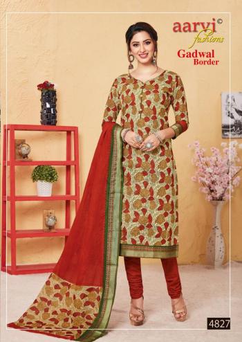 Aarvi Fashion Gadwal Border vol 6 cambric Dress Material