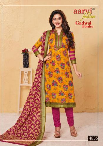 Aarvi Fashion Gadwal Border vol 6 cambric Dress Material