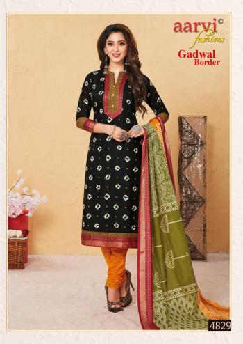 Aarvi Fashion Gadwal Border vol 6 cambric Dress Material