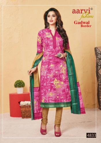 Aarvi Fashion Gadwal Border vol 6 cambric Dress Material