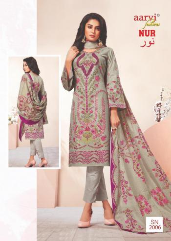 Aarvi fashion nur vol 3 lawn Pakistani dress material