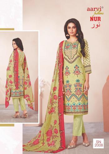 Aarvi fashion nur vol 3 lawn Pakistani dress material