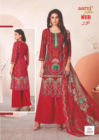 Aarvi fashion nur vol 3 lawn Pakistani dress material