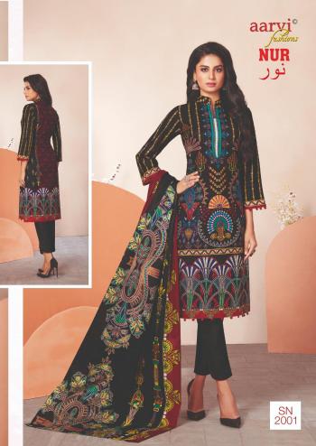 Aarvi fashion nur vol 3 lawn Pakistani dress material