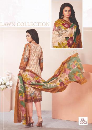 Aarvi fashion nur vol 3 lawn Pakistani dress material