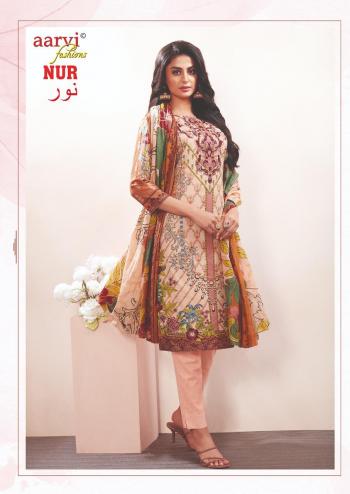 Aarvi fashion nur vol 3 lawn Pakistani dress material